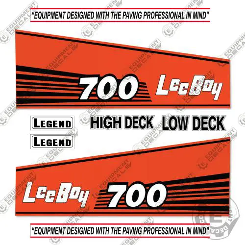 Fits Leeboy 700 Decal Kit Asphalt Paver Decals 1