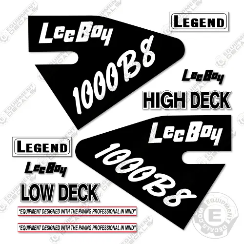 Fits Leeboy 1000B8 Asphalt Paver Decal Kit 1