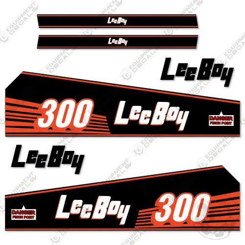 Fits Leeboy 300 Decal Kit Roller (Black Version) 1
