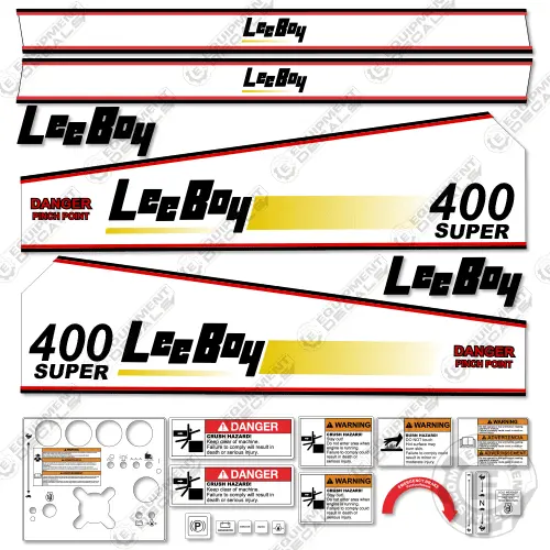 Fits Leeboy 400 Super Decal Kit Roller 1