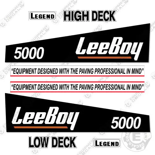 Fits Leeboy 5000 Asphalt Paver Decals 1