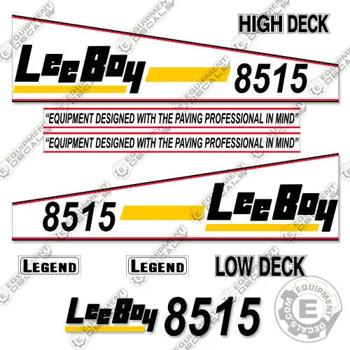 Fits Leeboy 8515 Asphalt Paver Decal Kit 1