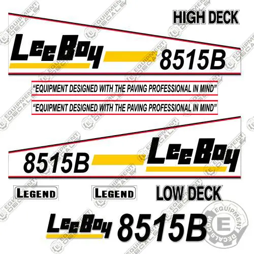 Fits Leeboy 8515B Asphalt Paver Decal Kit 1