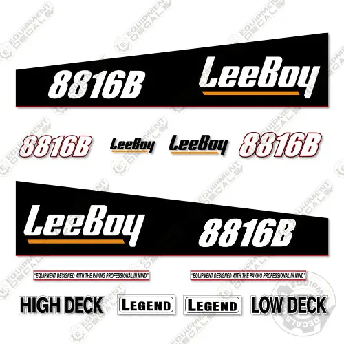 Fits Leeboy 8816B Decal Kit Asphalt Paver (Black Style) 1