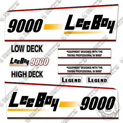 Fits Leeboy 9000 Decal Kit Asphalt Paver 1