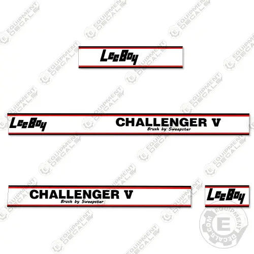 Fits Leeboy Challenger V Broom Sweeper Decals 1