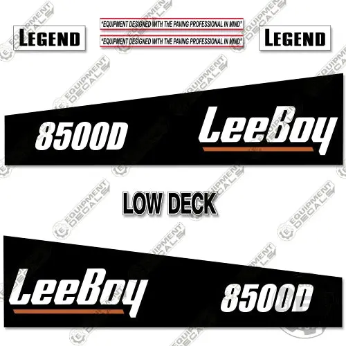 Fits Leeboy 8500D Decal Kit Asphalt Paver (Black Version) 1