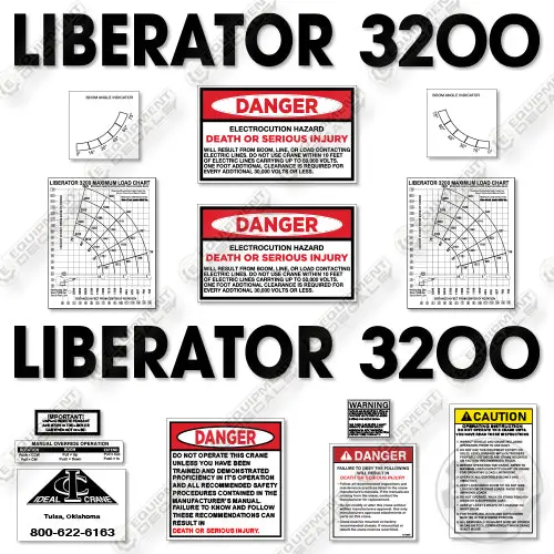 Fits Liberator 3200 Decal Kit Crane 1