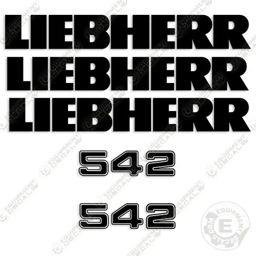 Fits Liebherr 542 Decal Kit Wheel Loader 1