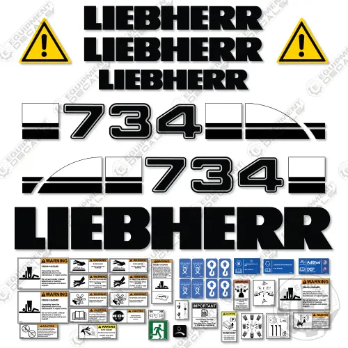 Fits Liebherr 734 Decal Kit Dozer 1