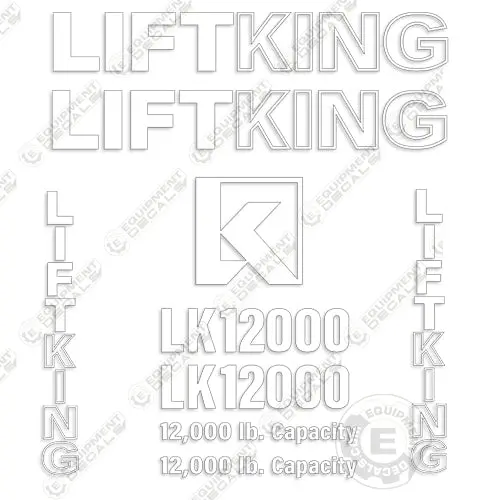 Fits Liftking Lk12000 Decal Kit Forklift 1