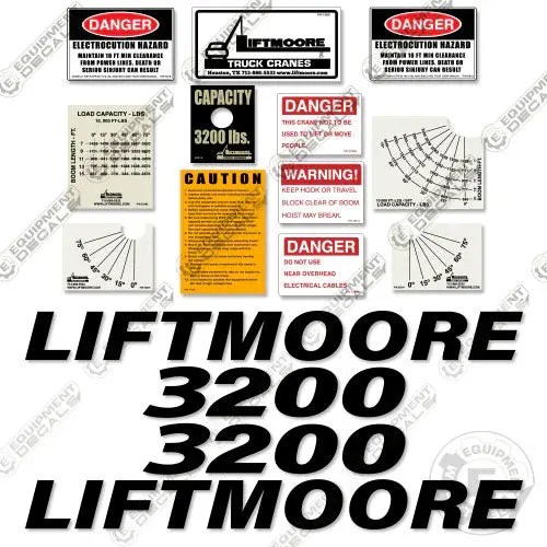 Fits Liftmoore 3200 Decal Kit Crane Truck 1
