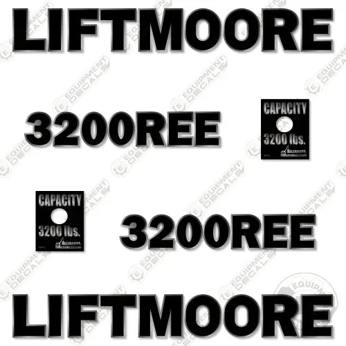 Fits Liftmoore 3200Ree Decal Kit Crane Truck (Custom Silver) 1
