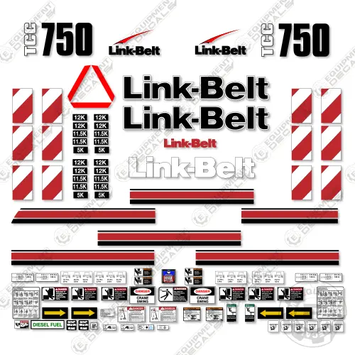 Fits Link-Belt Tcc750 Decal Kit Crane 1