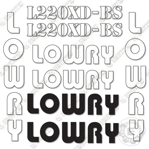 Fits Lowry L220xd-Bs Forklift Decal Kit 1