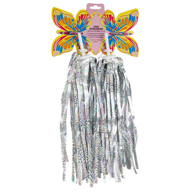 Kids Handlebar Streamers - Silver 1