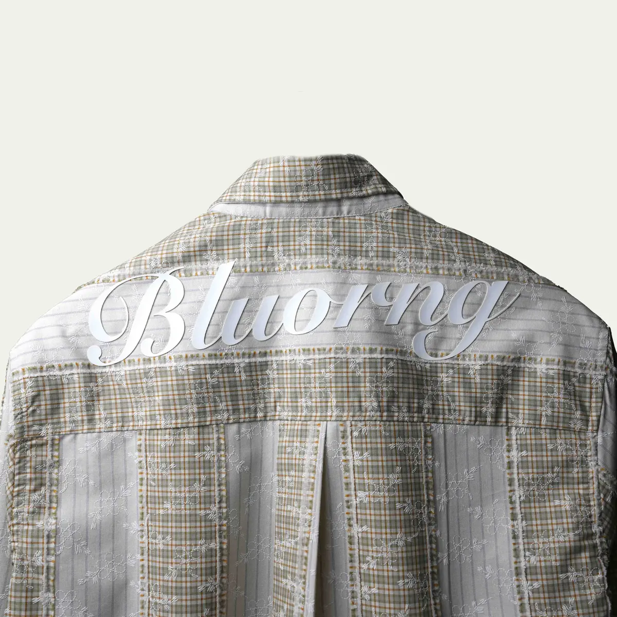 Beige Plaid And Petals Shirt 1