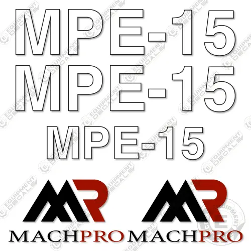 Fits Machpro Mpe-15 Mini Excavator Decal Kit 1