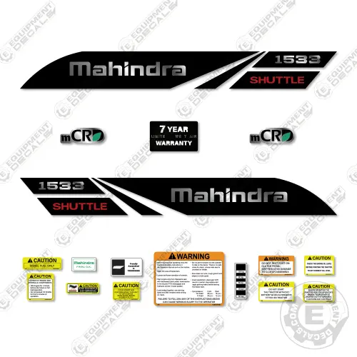Fits Mahindra 1533 Decal Kit Tractor 1