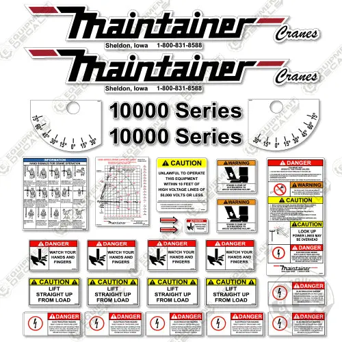 Fits Maintainer 10000 Decal Kit - Crane Safety 1