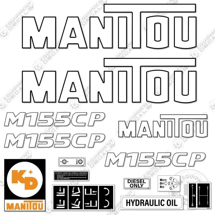 Fits Manitou M155cp Decal Kit Forklift 1