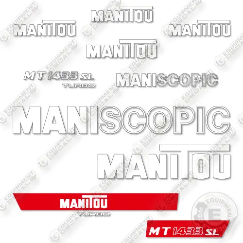Fits Manitou Mt1433sl Decal Kit Telehandler 1