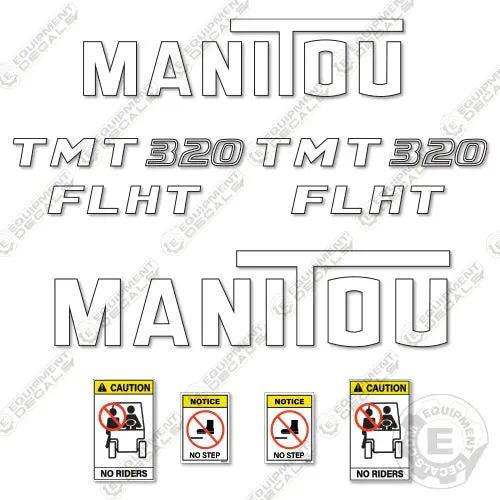 Fits Manitou Tmt 320 Flht Decal Kit Piggy Back Forklift 1