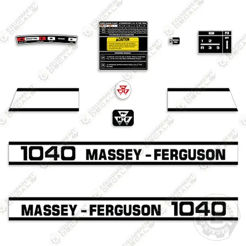 Fits Massey Ferguson 1040 Decal Kit Tractor Hood 1