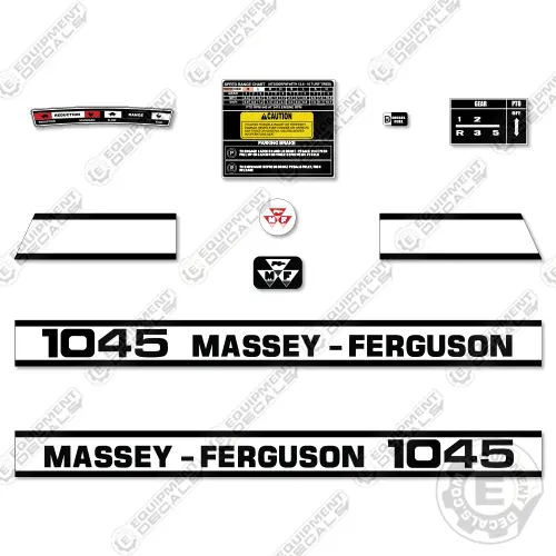 Fits Massey Ferguson 1045 Decal Kit Tractor Hood 1