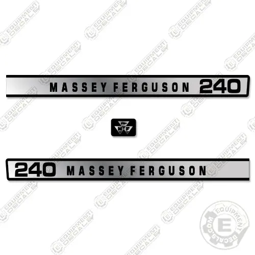 Fits Massey Ferguson 240 Tractor Hood Decal Kit 1