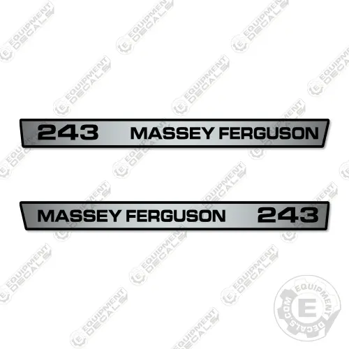 Fits Massey Ferguson 243 Decal Kit Tractor (Silver/Black) 1