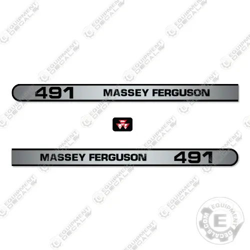 Fits Massey Ferguson 491 Tractor Decal Kit - With Cab 1