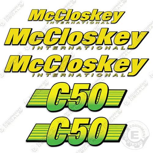 Fits Mccloskey International C50c Decal Kit - Crusher 1
