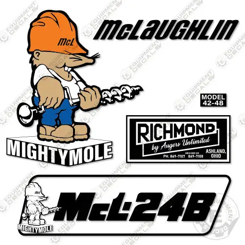 Fits Mclaughlin Mcl-24B Decal Kit Boring Machine 1