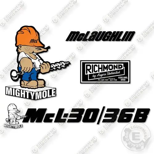 Fits Mclaughlin Mcl-30/ 36B Decal Kit Auger Boring Machine 1