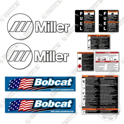 Fits Bobcat Miller 225 Decal Kit Generator Welder 1