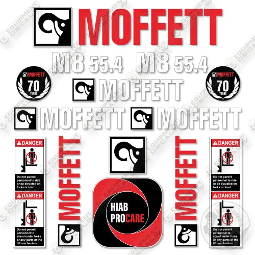 Fits Moffett M8 55.4 Decal Kit Forklift 1