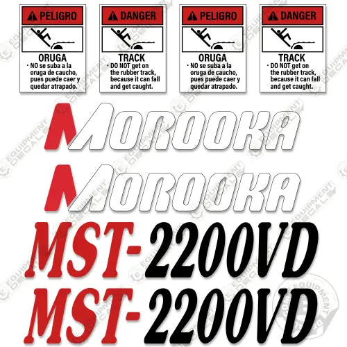 Fits Morooka Mst-2200Vd Decal Kit Rubber Track Dump Truck Carrier 1