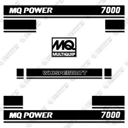 Fits Multiquip Whisperwatt 7000 Decal Kit Generator 1