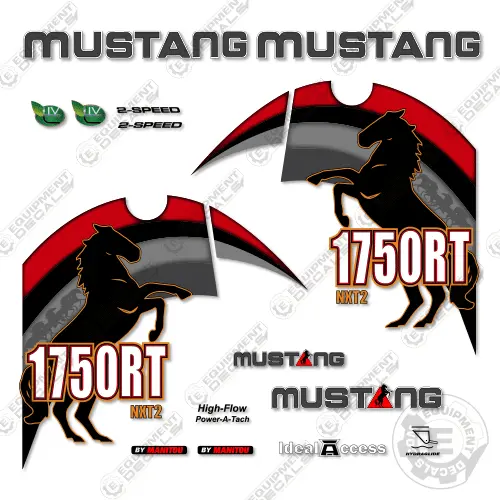 Fits Mustang 1750Rt Decal Kit Skid Steer 1