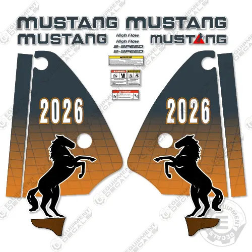 Fits Mustang 2026 Decal Kit Skid Steer 1