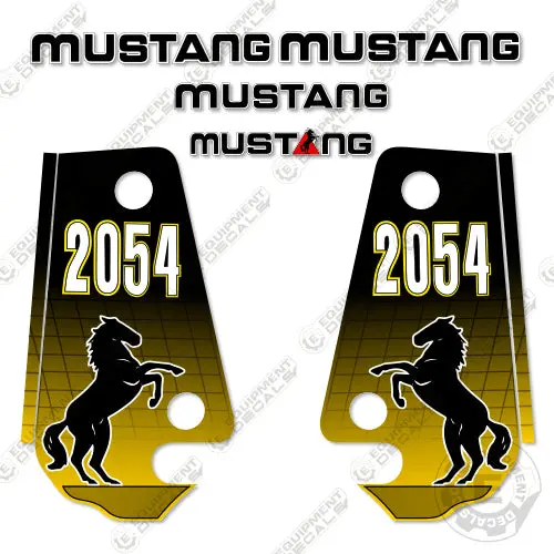 Fits Mustang 2054 Decal Kit Skid Steer (2002 Straight Version) 1
