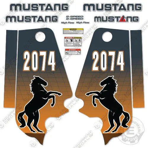 Fits Mustang 2074 Decal Kit Skid Steer 1