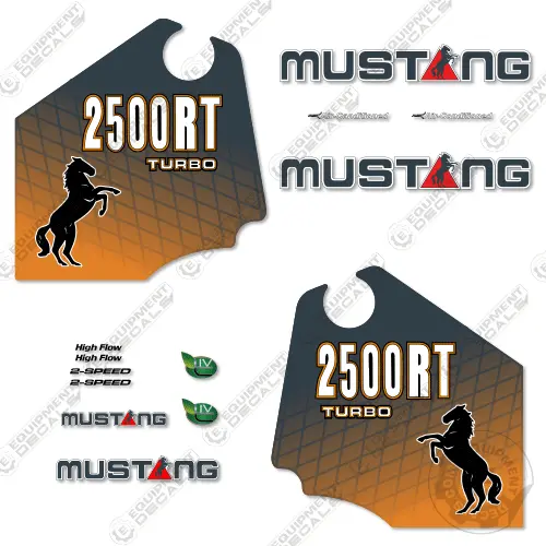Fits Mustang 2500Rt Decal Kit Skid Steer 1