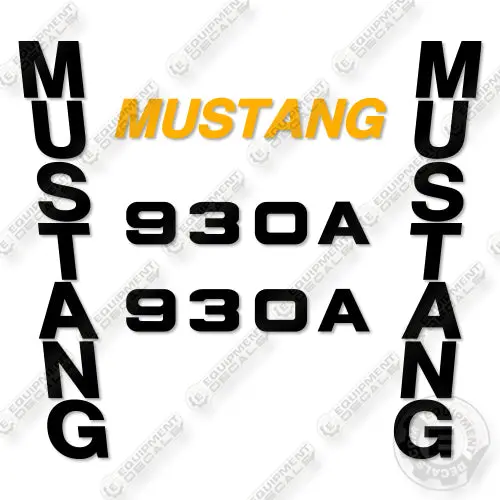Fits Mustang 930A Decal Kit Skid Steer Loader 1