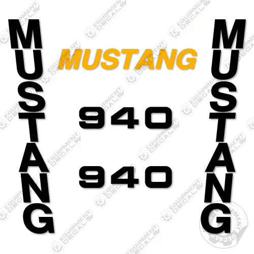 Fits Mustang 940 Decal Kit Skid Steer 1