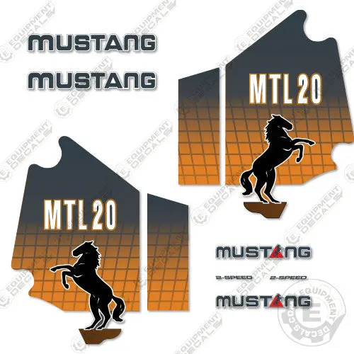 Fits Mustang Mtl20 Decal Kit Skid Steer 1