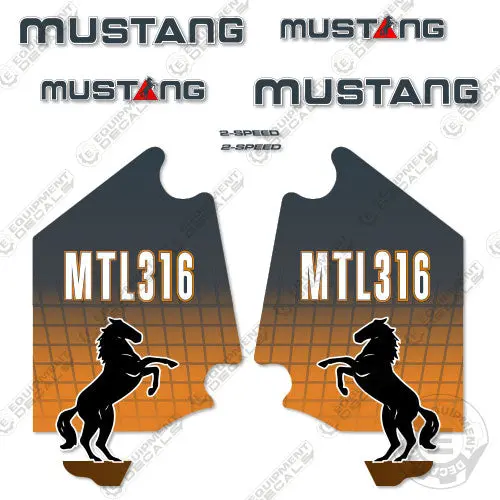 Fits Mustang Mtl316 Decal Kit Skid Steer 1