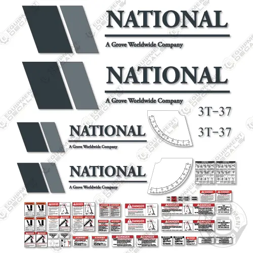 Fits National Crane 3T-37 Decal Kit 1
