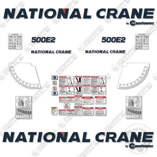 Fits National Crane 500E2 Decal Kit 1